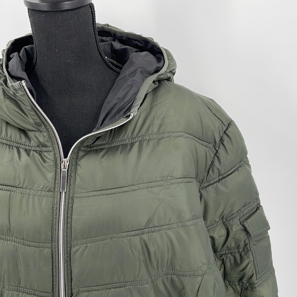 Outdoor Spirit Olive Green Puffer Parka Jacket Coat Plus Size 3X - Picture 4 of 10